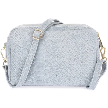 Listonoszka skórzana Beltimore P12 błękitna