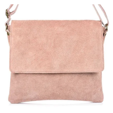 Listonoszka skórzana VERA PELLE B67 różowa