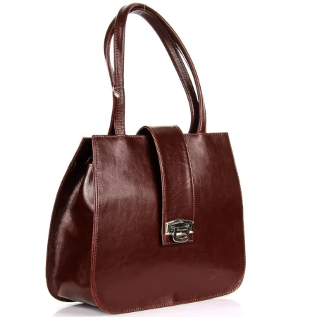 Torebka skórzana kuferek DAN-A T240 koniakowa