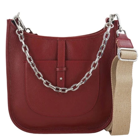 Listonoszka skórzana BARBERNI'S czerwona 945-13