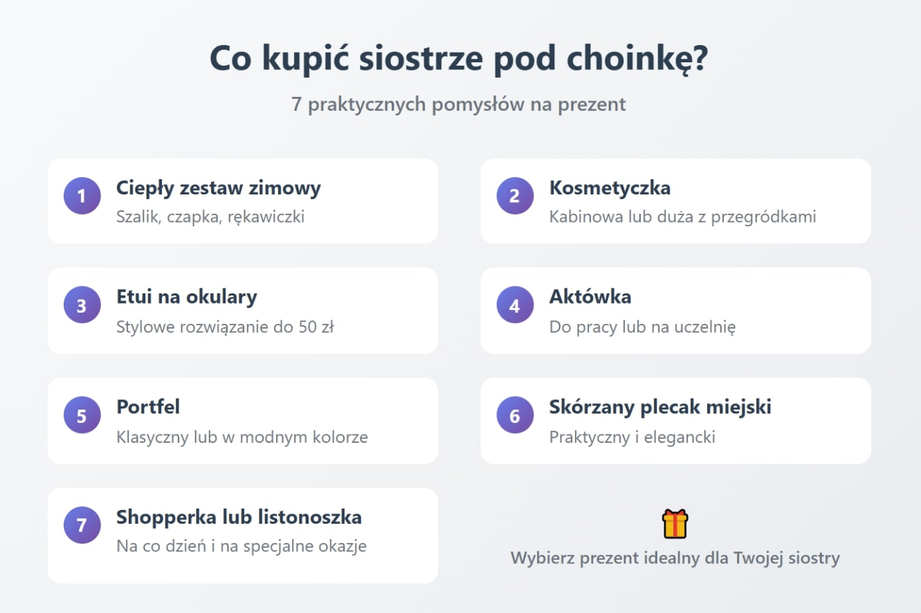 Co kupić siostrze pod choinkę? 7 praktycznych pomysłów na prezent