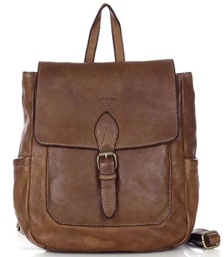 Plecak skórzany MARCO MAZZINI czekoladowy brąz v224b
