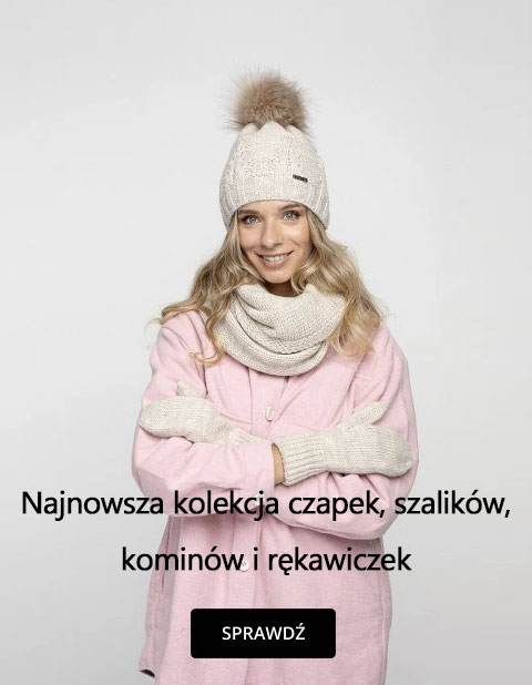 zestawy zimowe czapki szaliki rekawiczki kominy w Skorzana.com